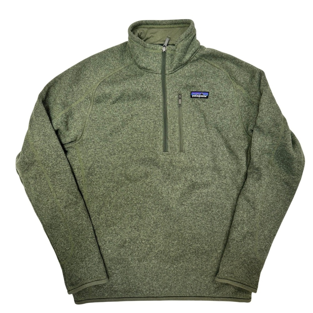 Patagonia Better Sweater Mens Medium Green 1/4 Zip Fleece Pullover